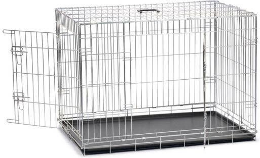 Beeztees Hondenbench Zilver 107x70x76 cm Extra groot