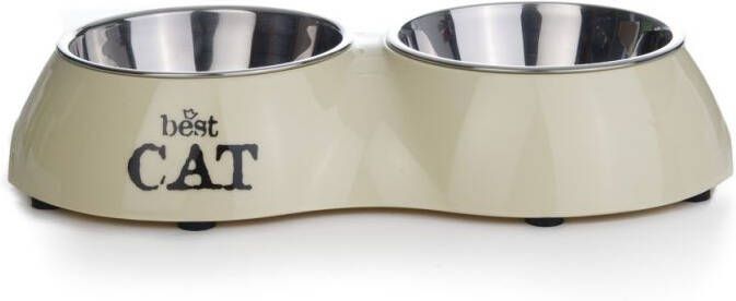 Beeztees Mela Dinerset Best Cat Beige 26x15