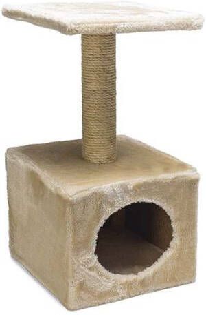 Beeztees Christa Krabpalen & Krabplanken Pluche Beige 32x32x60 cm