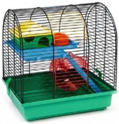 Beeztees City 2 Knaagdierenkooi 37x25x39 cm Zwart Groen Klein