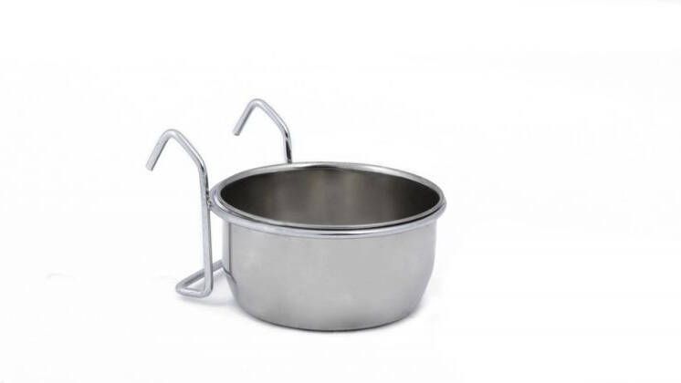 Beeztees Coopcup Inox Met Houder voer & drinkbak Ø9cm Zilver