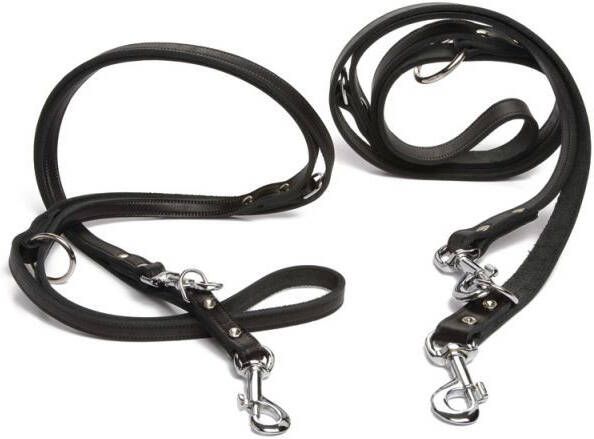 Beeztees Dressuurlijn Trainingslijn Hond Zwart Leer 2 40 meter 18 mm