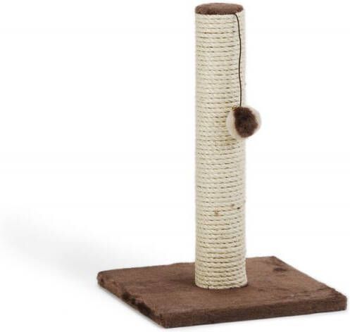 Beeztees Gina Mini Krabpaal Stof Bruin 30x30x45cm