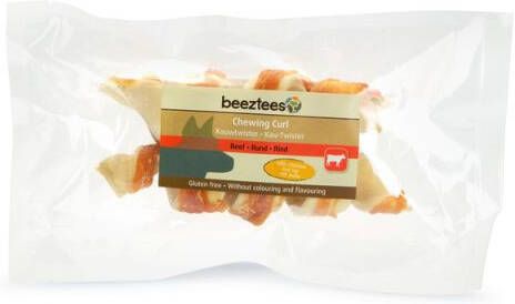 Beeztees Kauwtwister Hondensnack Rund Kip 12 5cm 2 stuks