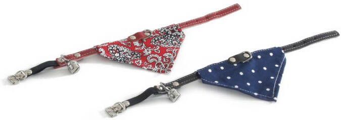 Beeztees met Bel en Doek Kattenhalsbandje Rood Leer 10 mm