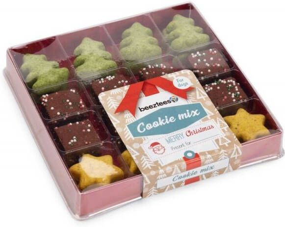 Beeztees mix Kerstkoekjes doos 32 stuks 164 gram