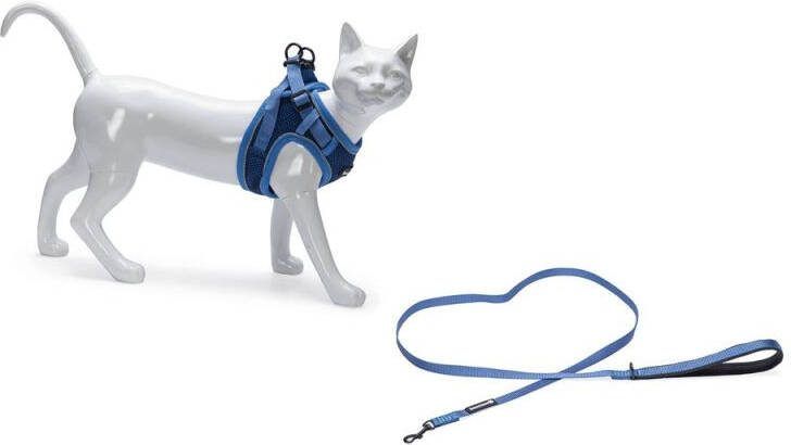 Beeztees Parinca Kattentuigje Blauw Nylon 23-37 cm