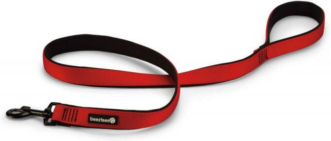 Beeztees Premium Parinca Hondenriem Rood Nylon 120 CM X 25 MM