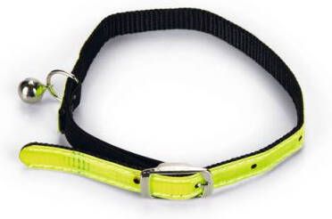 Beeztees Reflecterend Kattenhalsbandje Geel Nylon 32x1x0 2 cm 10 mm