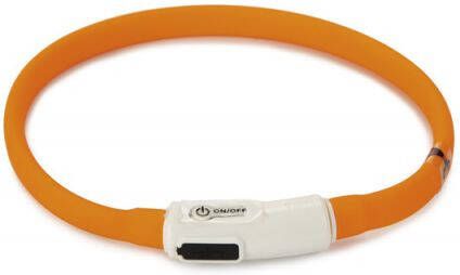 Beeztees Safety Gear Dogini USB Veiligheidshalsband Oranje 35cm x 10mm