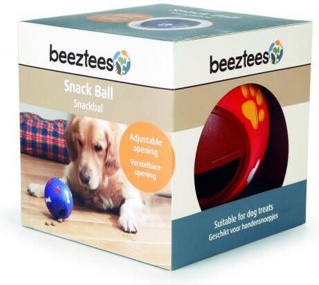 Beeztees Snackbal Vulbaar speelgoed ROOD BLAUW 15 2x15 cm