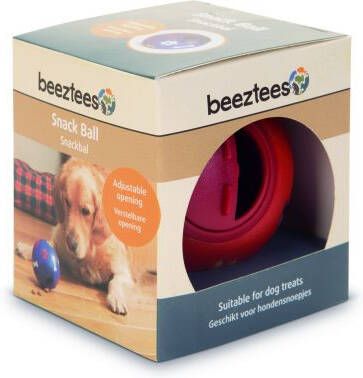 Beeztees Snackbal Vulbaar speelgoed ROOD BLAUW 8x8x9 cm