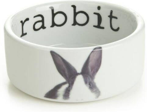 Beeztees Voer of drinkbak Snapshot konijn 11 5X4 Wit