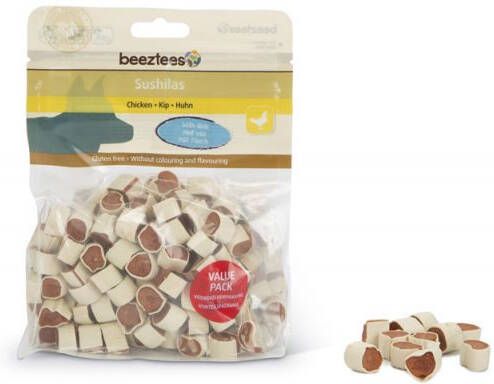 Beeztees Sushilas Hondensnack Kip Rund 400 gram