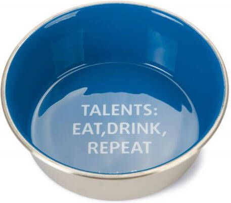 Beeztees Talents Hond RVS Voer en drinkbak 16 cm Blauw