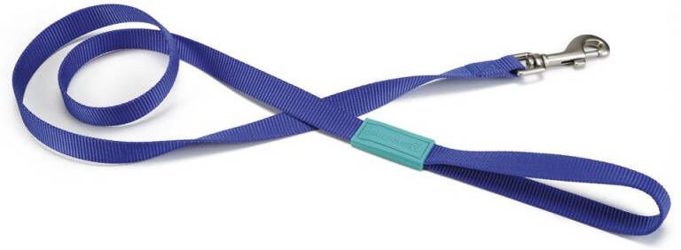 Beeztees Uni Hondenriem Blauw Nylon 1 20 meter 10 mm