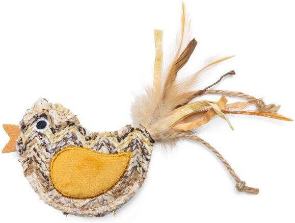 Beeztees Vogel Flity Kattenspeeltje Beige Bruin