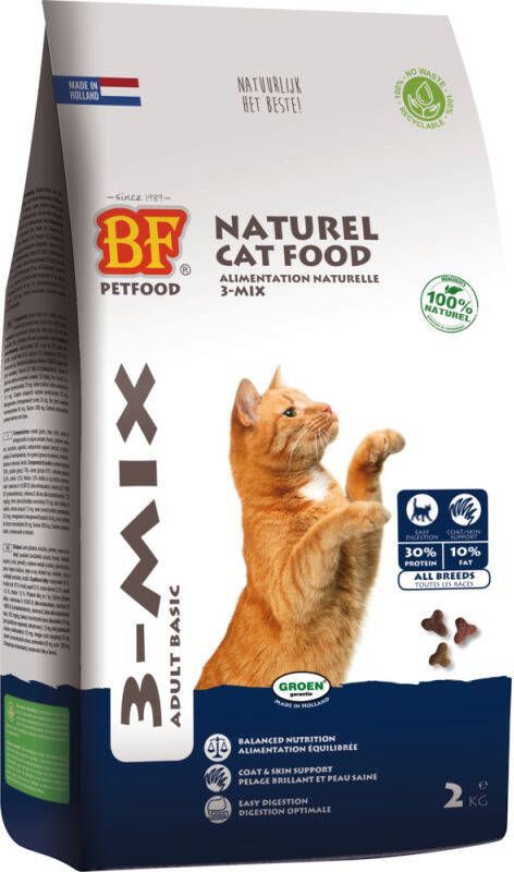 Biofood 3-Mix Adult Basic Kattenvoer Rund Gevogelte 2 kg