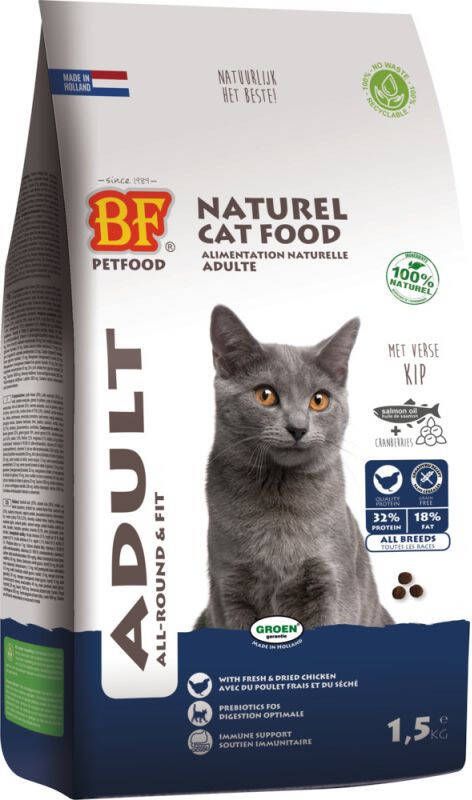 Biofood Adult All-Round & Fit Kattenvoer Kip 1 5 kg