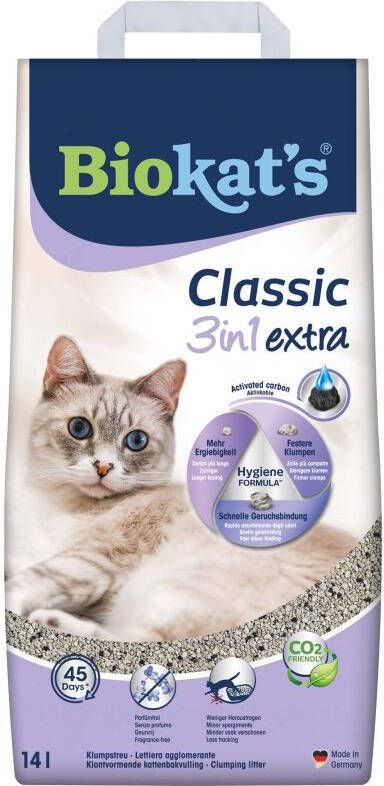 BioKat's Classic 3in1 Extra Kattenbakvulling 14 L