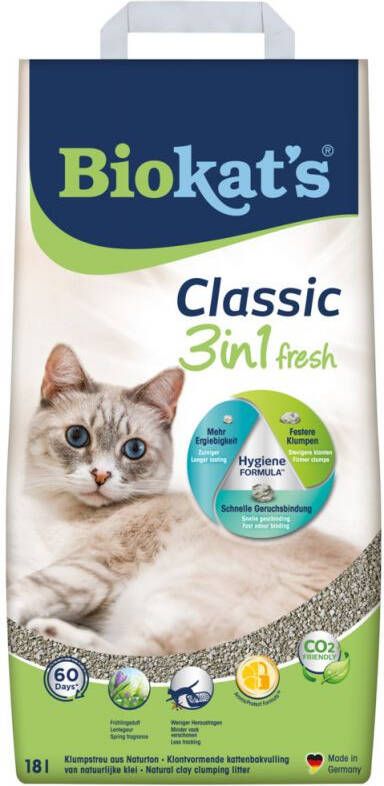 BioKat's Classic Fresh 3in1 Kattenbakvulling 18 L