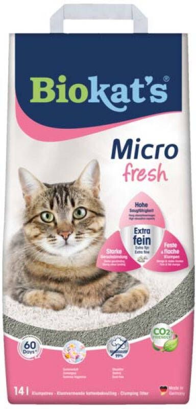 BioKat's Micro Fresh Kattenbakvulling Heel fijn 14 L