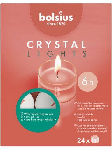 Bolsius Crystal Lights Waxinelichtjes 24 stuks