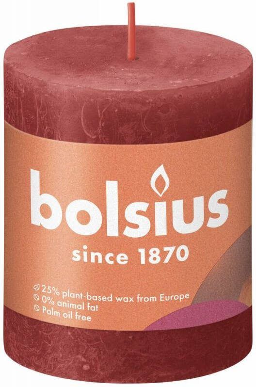 Bolsius Stompkaars Delicate Red Ø68 mm Hoogte 8 cm Rood 35 branduren