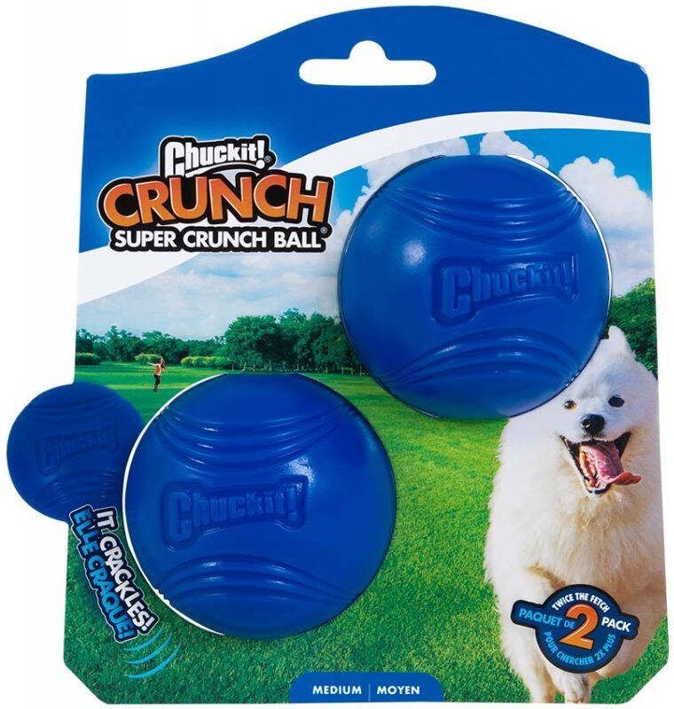 Chuckit Breathe Right Fetch ball Hondenspeelgoed Blauw Medium 16 cm 2 stuks