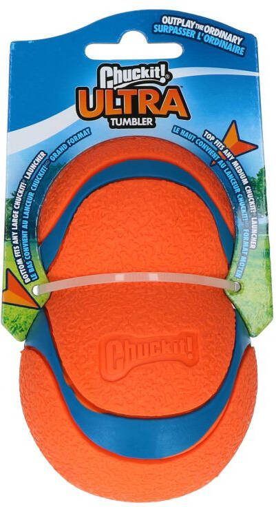 Chuckit Breathe Right Fetch ball Hondenspeelgoed Oranje Blauw Large 16 cm