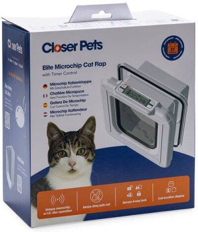 Closer Pets 355 Kattenluik & Kattendeuren 24 8x26 5x10 cm Wit