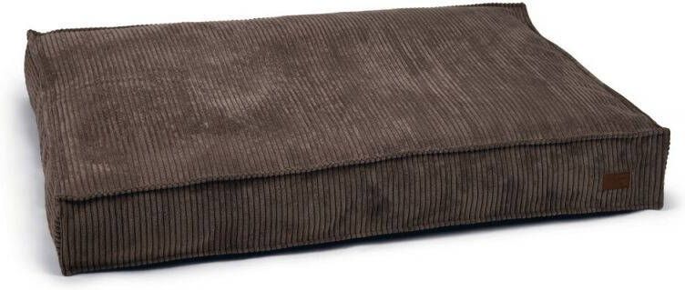 DbL Designed by Lotte Ribbed Hondenkussen Donkergrijs 120 X 80 X 15 CM Groot