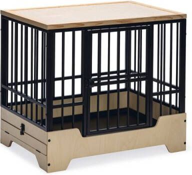 DbL Designed by Lotte Quirine Hondenbench meubel Zwart 81x57x71 cm Middel