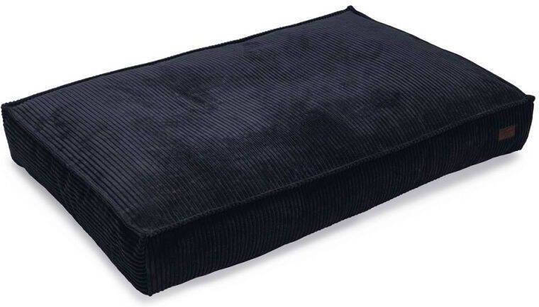 DbL Designed by Lotte Ribbed Hondenkussen Antraciet 120x80x15cm Groot