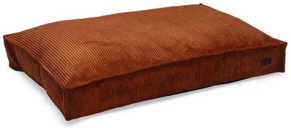 DbL Designed by Lotte Ribbed Hondenkussen Terracotta 120x80x15cm Groot