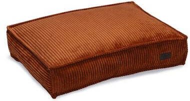DbL Designed by Lotte Ribbed Hondenkussen Terracotta 70x55x15cm Klein
