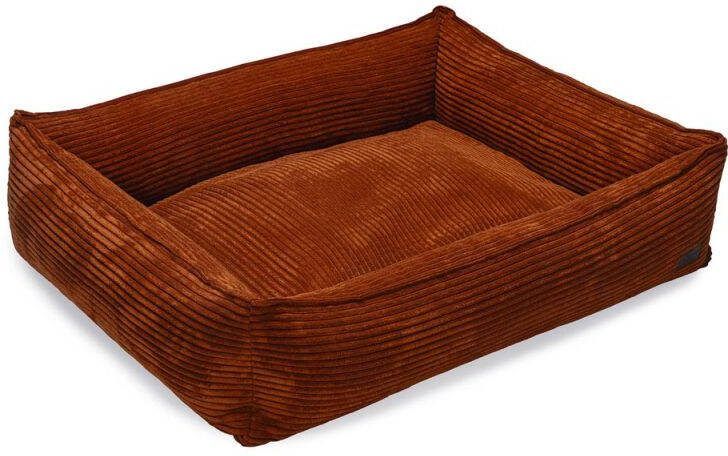 DbL Designed by Lotte Ribbed Hondenmand Terracotta 95x80x23cm Groot