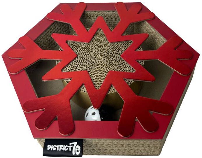 District 70 Snow Flake Krabspeelgoed Rood 29x33x6 cm