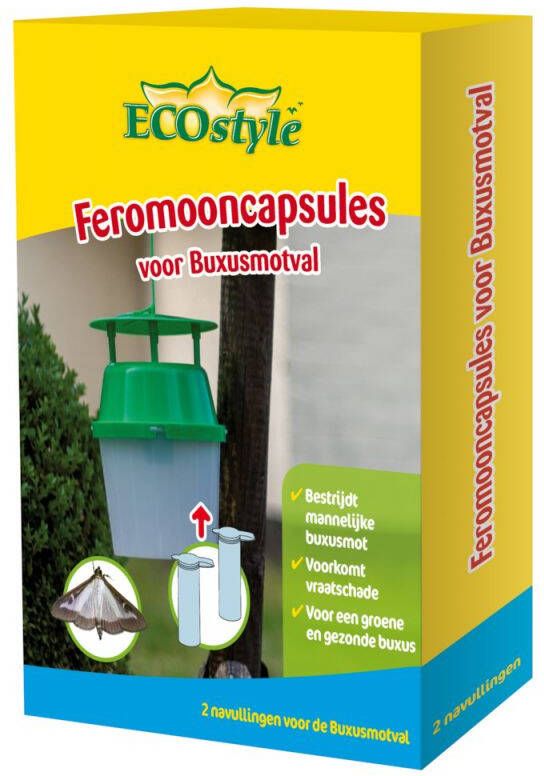 ECOstyle Feromooncapsules voor Buxusmotval Tegen buxusmot 2 stuks