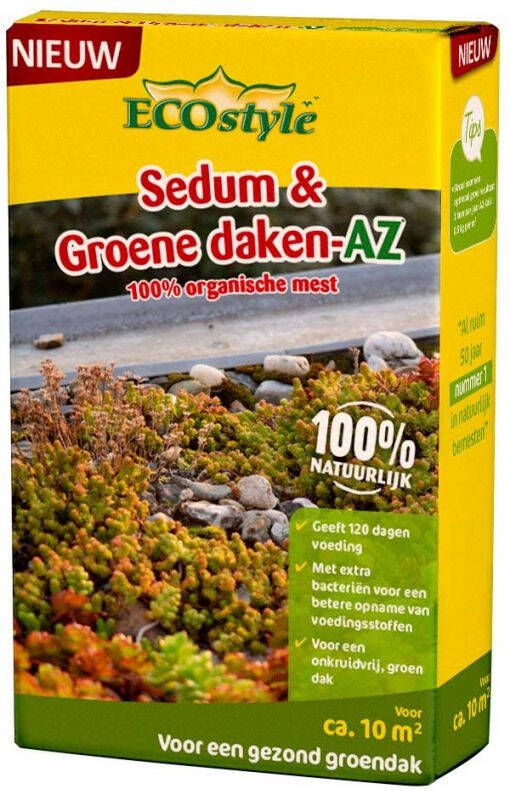 ECOstyle Sedum en groene daken AZ Siertuinmest 800 gram