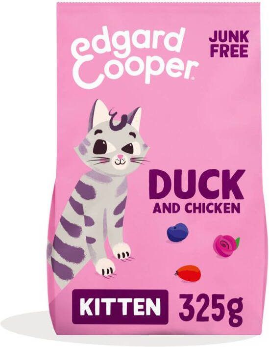 Edgard & Cooper Brokjes Kattenvoer Eend Kip 325 gram