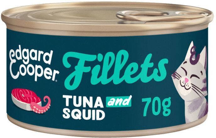 Edgard & Cooper Filets Kattenvoer Tonijn Inktvis 70 gram