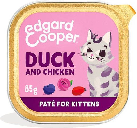 Edgard & Cooper Paté Kattenvoer Eend Kip 85 gram