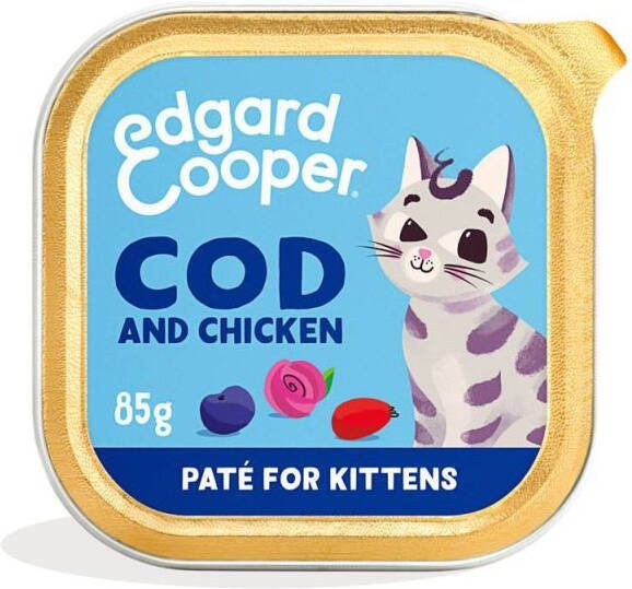 Edgard & Cooper Paté Kattenvoer Kabeljauw Kip 85 gram