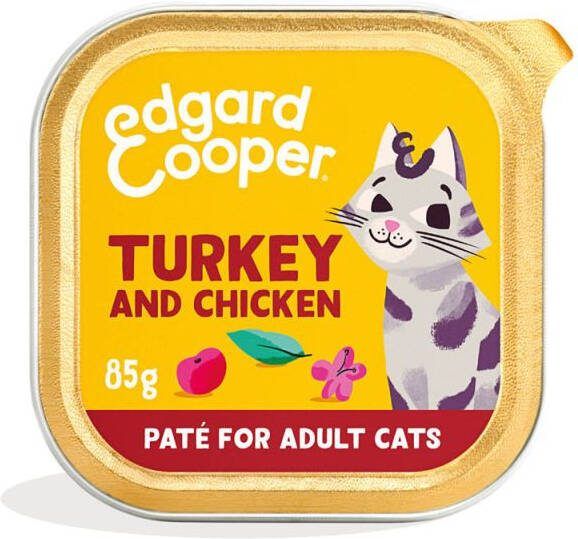 Edgard & Cooper Paté Kattenvoer Kalkoen Kip 85 gram