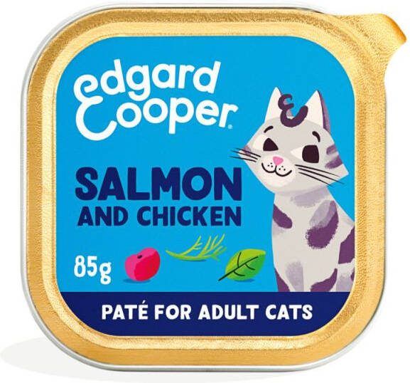 Edgard & Cooper Paté Kattenvoer Zalm Kip 85 gram