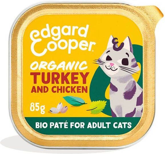 Edgard & Cooper Paté Organisch Kattenvoer Kalkoen 85 gram