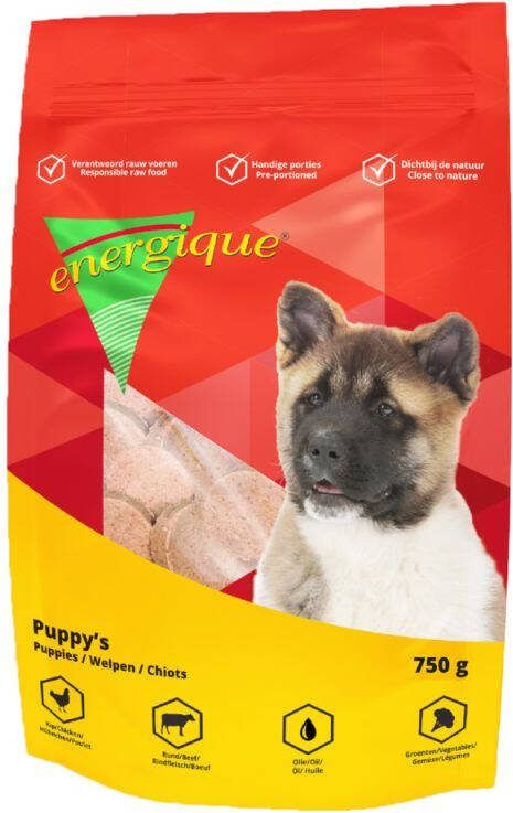 Energique Puppy Vers Vlees Hondenvoer Kip Rund 750 gram