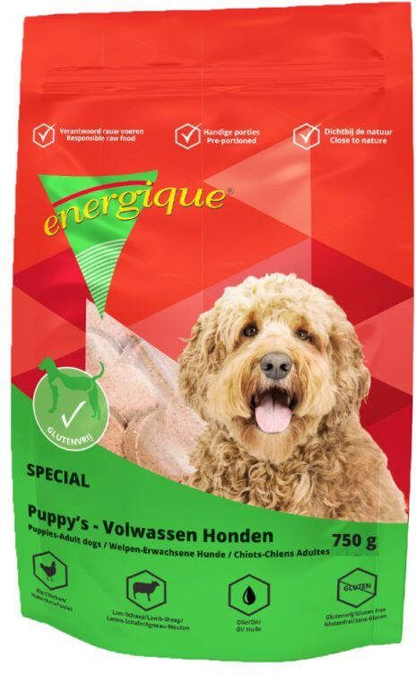Energique Special Vers Vlees Hondenvoer Kip Lam 750 gram