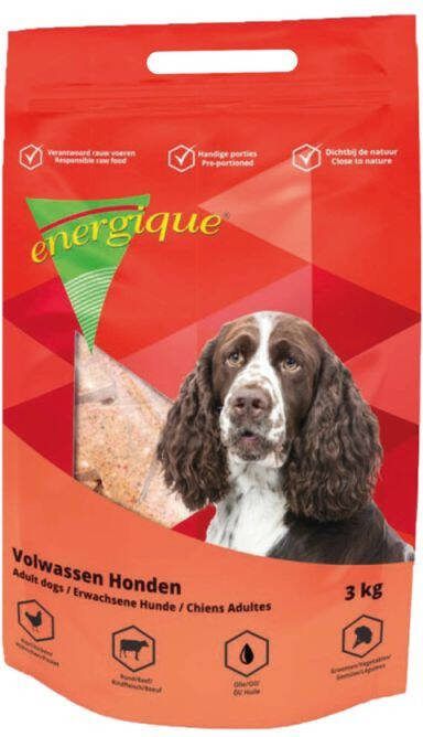 Energique Volwassen Vers Vlees Hondenvoer Kip Rund 3 kg